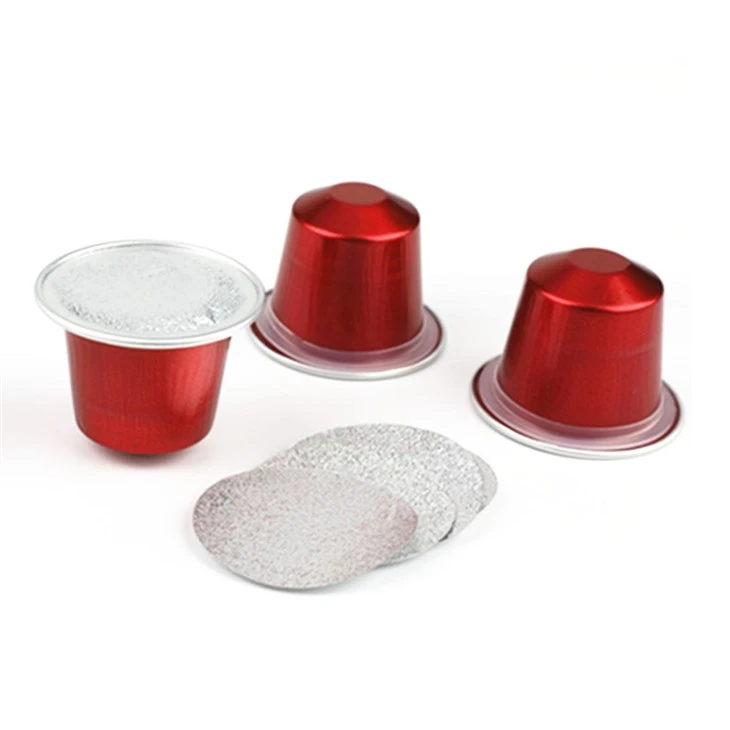 37mm Multi-color Aluminum Foil Coffee Capsule Cup Nespresso Coffee Machine Disposable Capsule Shell With Seal Lamination